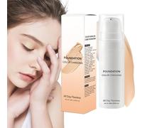 Capacidad de la base de líquidos - Fundación de cobertura líquida | Corrector de belleza natural | Color -Cambio de la base Durable Corrector de la piel incluso para hacer