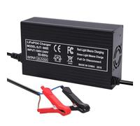 Capacity.Li Cargador de batería LiFePO4 de 29.2 V 20 A, cargador de batería inteligente automático de doble ventilador, cargador de baterías de litio LiFePO4, adecuado para batería de fosfato de