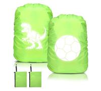Capaneus 2 Piezas Funda Impermeable Mochila, 35L Niños Mochila Escolar Funda Impermeable, Reflectante Protector Mochila Impermeable, Rain Cover Backpack para Exterior, Camping, Senderismo, Viajes
