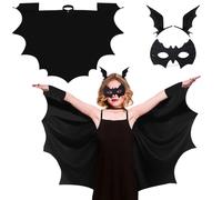Capaneus Disfraz Murcielago Niña, Alas Murcielago Niño, Capa Murcielago niño con Máscaras, Vampire Bat Disfraz De Disfraces De Halloween Niños