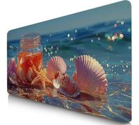 Caparazón Alfombrilla Ratón XXL 1000x500x3mm Mouse Pad Grande Gaming Rosa Alfombrilla Escritorio con Base Antideslizante, Precisión y Velocidad en Juegos, Mousepad para Ratón y Teclado, Regalo F0-797