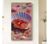 Caparazón Diamond Painting Adultos, Diamond Painting Perla Pintura de Diamante para Niños DIY 5D Strass Bordado Punto de Cruz Puzzle Dibujos con Diamantes Kit para Decoración Hogar 70x140cm c7-25gf