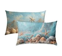 Caparazón Fundas Cojines 40x60 Lino Juego de 2, Lujosas Funda Cojin Beige Súper Suaves y Cómodas, Funda de Almohada con Cremallera Oculta, Fácil Cuidado, Adecuado para Sofá, Cama, Silla o Jardín S-359