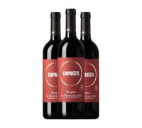 Caparzo Sangiovese Grosso Rosso di Montalcino 75 cl Vino tinto (Caja de 3 Botellas de 75 cl)