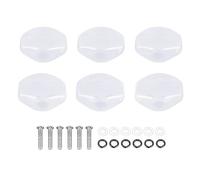 Capas de Clavijas de Ajuste de Guitarra de 6pcs, Sintonizador de Guitarra con Botn de Clavija de Botn Accesorios de para Guitarras Populares (WHITE