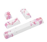 Capas de Teclas, Capas de Teclas Perfil bajo Teclado KeyCap PTB, Patrón Configuración Color Alto con KeyCap, ESC, Space y Numpad Enter para Teclado la Máquina (4 Piezas de Flor de