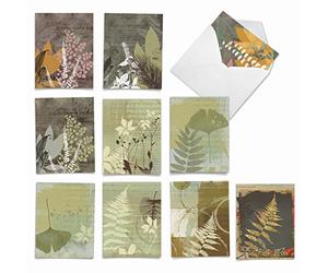Capas hojas gracias broma Tarjeta de papel, color 10 Assorted Blank Note Cards (M2985OCB) 10 Assorted Blank Note Cards (M2985OCB)
