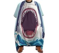 Capas Para Peluqueria Ataque De Tiburón Permanente Capa Cortar Pelo Impermeable Capas De Peluquería Para Familia Cortes Y Colores 140X168Cm
