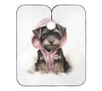 Capas Para Peluqueria Cachorro De Perro Schnauzer Profesional Capa De Barbero Salones Bata De Peluquería Para Cortes Y Colores Uso En Estudio 140X168Cm