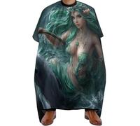 Capas Para Peluqueria Diosa Del Mar Delfín Mito Griego Capas De Peluquería Coloración Capa Cortar Pelo Impermeable Barbers Cape Para Cortes Y Colores Uso En Estudio 140X168Cm
