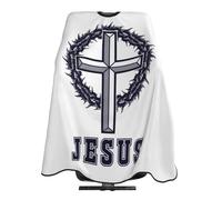 Capas Para Peluqueria El Cristianismo Cruzó A Jesús Salones Capa Cortar Pelo Impermeable Barbers Cape Para Barberías Familia 140X168Cm