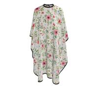 Capas Para Peluqueria Florales Flores Rosas Pétalos Puntos Hojas Brotes Primavera Temporada Tema Permanente Barbers Cape Profesional Capa Cortar Pelo Para Peinado Barberías 140X168Cm