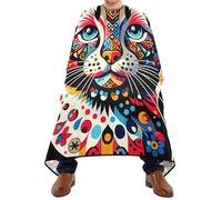 Capas Para Peluqueria Gatito De Arte Popular Ajustable Capa De Barbero Antiestático Capa Cortar Pelo Para Cortes Y Colores Barberías Uso En Estudio 140X168Cm