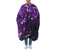 Capas Para Peluqueria Hermoso Brillo Morado Salones Barbers Cape Permanente Capa Cortar Pelo Para Barberías Familia 140X168Cm
