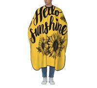 Capas Para Peluqueria Hola Sol Sobre Girasol Amarillo Capas De Peluquería Impermeable Capa Cortar Pelo Ajustable Bata De Peluquería Para Familia Peinado 140X168Cm