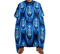 Capas Para Peluqueria Rosas Azules Galaxia Fuego De Wolf Art Profesional Capas De Peluquería Impermeable Capa Cortar Pelo Para Cortes Y Colores Peinado 140X168Cm