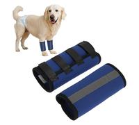 CAPASTEC 1 Par De Fundas para Articulaciones De Las Patas Delanteras De Perro con Banda Reflectante Soporte para Rodillas De Perro Protección para Daños Azul Grande 8.7inx6.5in