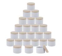 CAPASTEC 24 Latas de Velas Lata de Vela de 8oz con Tapas 2.36"x3.15" Blanco