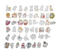 CAPASTEC 50 pcs Pegatinas de Gatos Impermeables Pegatina Estética para Álbum de Recortes Botella de Agua Diario Pegatina para Skateboard Guitarra Ordenador Maleta 5.5-8.5cm