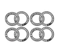 CAPASTEC 8 Piezas Mosquetones Redondos de Metal con Diamantes de Imitación, Anillos en O, Hebillas para Mochilas de Camping, Llaveros, Bolsos, Carteras Y Correas de Hombro Negro 35mm