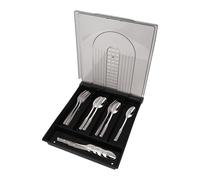 CAPASTEC Bandeja para Cubiertos con Tapa, Caja De Cubiertos Para Cajón De Cocina, Cubertero para Cajon Organizador De Utensilios Con Tapa Para Cucharas Y Tenedores 5 Compartimentos Negro