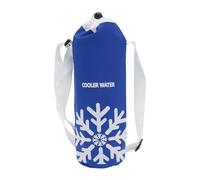 CAPASTEC Bolsa Aislante para Botella de Agua Tela Oxford Algodón Perlado Película de Aluminio Portátil Resistente a Golpes con Correa Ajustable para Deportes al Aire Libre Azul