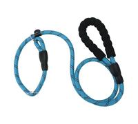 CAPASTEC Correa para perros cuerda reflectante de nailon, mango de esponja, azul cielo, longitud 130 cm Dia. 1/2 pulgada