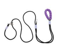 CAPASTEC Correa para Perros Manos Libres Ajustable Multifunción Cinturón Cruzado 3.5m 11.5ft Correa de Entrenamiento Mango de Espuma para Perros Pequeños Medianos Grandes Negro Morado