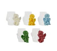 CAPASTEC Molde Vela Ángel 5Pcs Para Hacer Velas Aromaterapia Diy Silicona