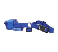 CAPASTEC Perro Bozal Malla para Pequeños Medianos Grandes Perros Suave Perro Previene Mordeduras Masticaciones Bebible Transpirable Ajustable Perro Bozal M Profundo Azul
