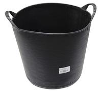 Capazo - capazo negro de 22L, fabricado en material resistente, ideal para transportar herramientas y otros objetos. Diseño práctico y duradero.*