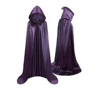 Cape à Capuche - Cape Unisexe d'Halloween Avec Capuche 150 cm,Costumes De Cosplay Pour Le Déguisement Et Le Jeu De Rôle Adultes Sorcier Intérieur Extérieur
