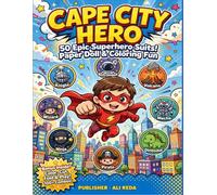 Cape City Hero: 50 Epic Superhero Suits! Paper Doll & Coloring Fun: Color, Cut, Fold & Play - 100+ Combos! Dress Up, Create Powers & Rescue Missions | ... for Boys Ages 5-8 (Little Hands Creations)