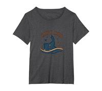 Cape Cod Escena Nocturna Náutica Costera Camiseta, Mujer Tallas Grandes, Jaspeado Oscuro, 2XL Grande