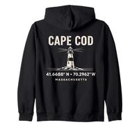 Cape Cod Lighthouse Massachusetts Coordenadas Viajes Sudadera con Capucha