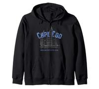 Cape Cod, Massachusetts, Diseño náutico de vela Sudadera con Capucha