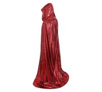Cape con capucha brillante de Halloween,Cape de Navidad de Halloween,Vestidos de traje para mujer Capes - Largo de para , disfraz de Navidad