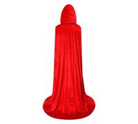 Cape con capucha de Halloween Genérico - Textura de tela de terciopelo suave, capa de traje ligera y cómoda, elegante presencia de cosplay, traje de festival a lo largo de toda la longitud | Traje de