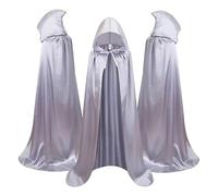 Cape con capucha genérica - Capa larga con capucha | Capa gótica Capee para Halloween Carnaval Cosplay | Cappe con capucha - Disfraz, plateado, Se référer au descriptif