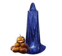 Cape con capucha unisex de longitud completa, Capa con capucha brillante de Halloween,Vestidos de traje para mujer Capes | Elegante manta unisex a lo largo de todo el evento