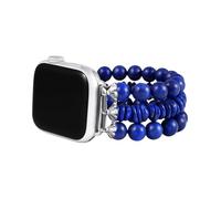 Cape Diablo Correa de reloj inteligente para mujer, correa de piedras preciosas hecha a mano, compatible con caras de Apple de 38 mm a 45 mm (zafiro oceánico, pequeño, se adapta a muñecas de 5.7 a