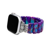 Cape Diablo Correa de reloj inteligente para mujer, correa de piedras preciosas hecha a mano, compatible con caras de Apple de 38 a 45 mm
