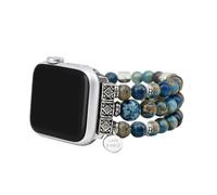 Cape Diablo Correa de reloj inteligente para mujer, correa de piedras preciosas hecha a mano, compatible con caras de Apple de 1.49 a 1.77 pulgadas (pequeña, alrededor de 5.7-6.25 pulgadas y elástica,