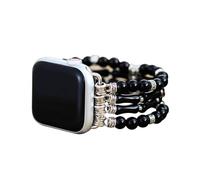Cape Diablo Correa de reloj inteligente para mujer, correa de piedras preciosas hecha a mano, compatible con caras de Apple de 1.49 a 1.77 pulgadas (pequeña, alrededor de 5.7-6.25 pulgadas y elástica,