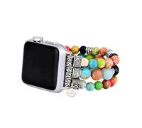 Cape Diablo Correa de reloj inteligente para mujer, correa de piedras preciosas hecha a mano, compatible con caras de Apple de 1.49 a 1.77 pulgadas (pequeña, alrededor de 5.7-6.25 pulgadas y elástica,