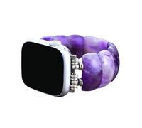 Cape Diablo Correa de reloj inteligente para mujer, correa de piedras preciosas hecha a mano, compatible con caras de Apple de 38 mm a 45 mm (Amethyst Allure, S, se adapta a muñecas de 5.7 a 6.25