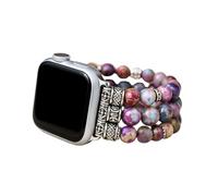 Cape Diablo Correa de reloj inteligente para mujer, correa de piedras preciosas hecha a mano, compatible con caras de Apple de 38 mm a 45 mm (jaspe intenso, pequeño, se adapta a muñecas de 5.7 a 6.25