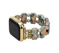 Cape Diablo - Correa de reloj inteligente para mujer, hecha a mano, compatible con rostros de manzana de 38 a 45 mm (Zen tibetano, talla S, apto para muñecas de 14,6 a 15,9 cm)