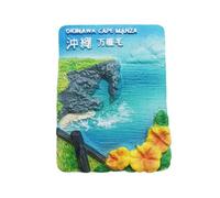 Cape Manza Okinawa Japón Imán para nevera recuerdo de regalo Refrigerador magnético colección de pegatinas