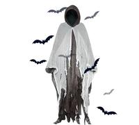 Cape siniestro con capucha para adulto para Halloween | Capa aterradora con capucha para adulto - de disfraz para fiestas, cosplay y casas embrujadas